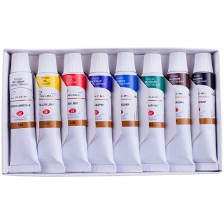 Краски масляные Сонет, набор 8 цветов, 10мл/туба, картон