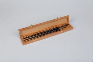 Набор кистей Roubloff №7 белка круглые 3 штуки в деревянной шкатулке