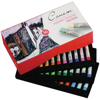 Набор мягкой художественной пастели Сонет Невская Палитра, 36 цветов