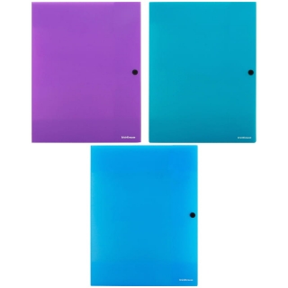 Папка на кнопке Erich Krause "Glance Vivid" А4, 400мкм, ассорти