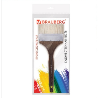 Кисть флейц №100 Brauberg Art "Classic", щетина, короткая ручка