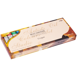 Краски масляные Гамма "Студия", 12 цветов, 9мл/туба