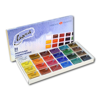 Акварельные краски «Ладога» Невская Палитра, набор 24 цвета