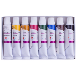 Краски акриловые Сонет, набор 8 цветов, 10мл/туба