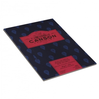 Альбом для акварели Canson Heritage 300г/кв.м (хлопок) 23*31см 12листов Сатин склейка по короткой стороне