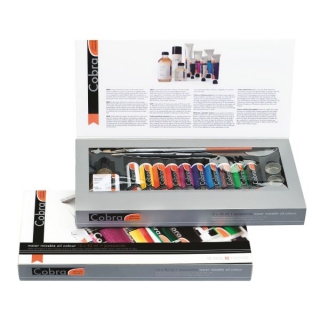 Набор водорастворимых масляных красок Cobra Artist Royal Talens, 10 цветов и аксессуары