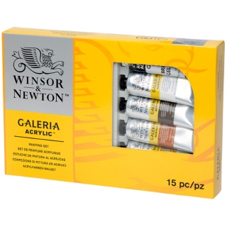 Краски акриловые Winsor&Newton "Galeria", 9 цв, 60 мл/туба, упаковка картон