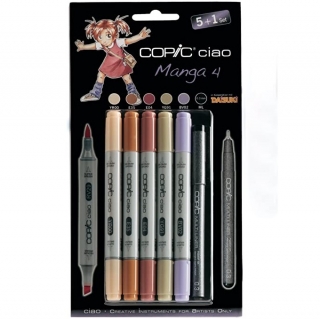 Набор маркеров СОРIС СIАО «Manga 4», 5 цветов и линер Copic Multi liner