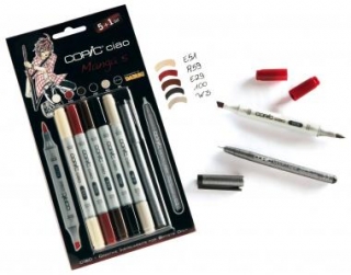 Набор маркеров для скетчинга с линером Copic Ciao "Manga 5", 5+1
