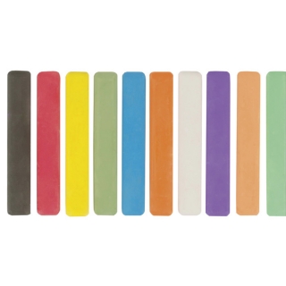 Мел цветной Пифагор, набор 10 шт., квадратный