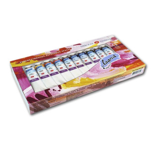 Универсальные акриловые краски «Ладога» НЕВСКАЯ ПАЛИТРА, набор 10 цветов по 46 мл