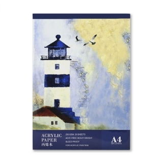 Альбом для акриловой живописи Acrylic Book POTENTATE, 300 г/кв.м, 20 л, формат А4 (21х29,7 см)