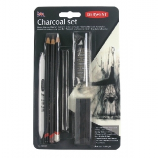 Набор угольных карандашей Derwent Charcoal 10 предметов в блистере
