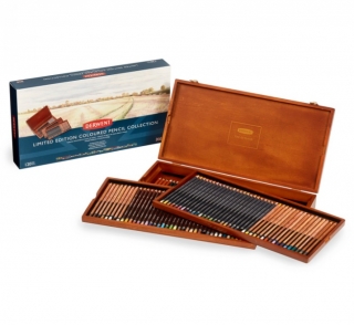 Набор цветных карандашей Derwent Procolour, Drawing, Artists, Studio, Coloursoft, Metallic, 120 цветов, деревянная шкатулка