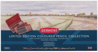 Набор цветных карандашей Derwent Procolour, Drawing, Artists, Studio, Coloursoft, Metallic, 120 цветов, деревянная шкатулка