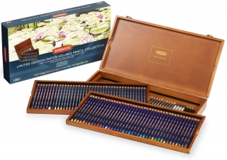 Набор акварельных чернографитных карандашей Derwent Watercolour, Graphitint, Graphitone, Watersoluble Sketching, Graphic, 120 цветов, деревянная шкатулка