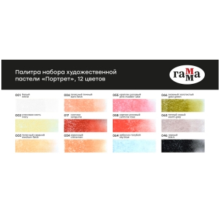 Пастель сухая художественная Гамма "Старый мастер. Портрет", 12 цветов