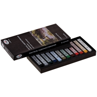 Пастель сухая художественная Гамма "Старый мастер. Пейзаж", 12 цветов