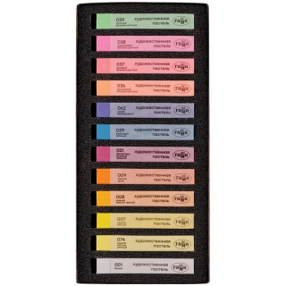 Пастель сухая художественная Гамма "Старый мастер. Яркие цвета", 12 цветов