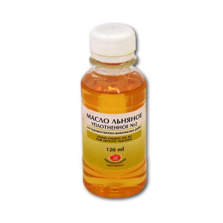 Масло льняное уплотненное №2 НЕВСКАЯ ПАЛИТРА для разбавления масляных красок, 120 мл