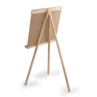 Доска меловая на треноге Пифагор, 42х45 см, с мелком и губкой, черная