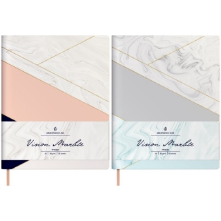 Тетрадь в клетку Greenwich Line Vision.Marble, формат А5, 80 л., обложка кожзам, тонированная бумага