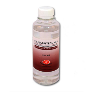 Разбавитель № 4 НЕВСКАЯ ПАЛИТРА пинен для красок (масло, акрил, алкид) и лаков, 220 мл