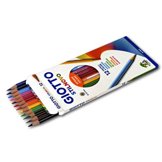 Набор цветных карандашей Giotto Stilnovo Ast FILA для рисования и раскрашивания, 12 цветов