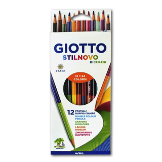 Набор двусторонних цветных карандашей Giotto Stilnovo Bicolor FILA, 12 штук = 24 цвета