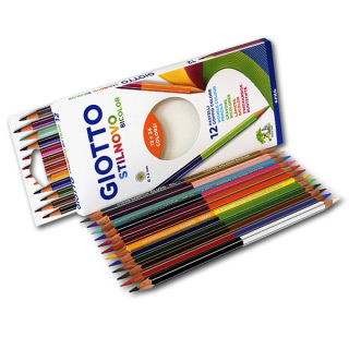 Набор двусторонних цветных карандашей Giotto Stilnovo Bicolor FILA, 12 штук = 24 цвета