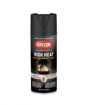 Краска термостойкая 315°С черная KRYLON HIGH HEAT MAX BLACK, 340г