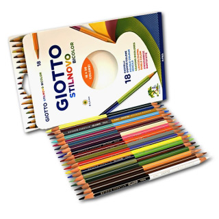 Набор двусторонних цветных карандашей Giotto Stilnovo Bicolor FILA, 18 штук = 36 цветов