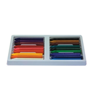 Пастель масляная художественная Луч "Люкс", 18 цветов, трехгранное сечение