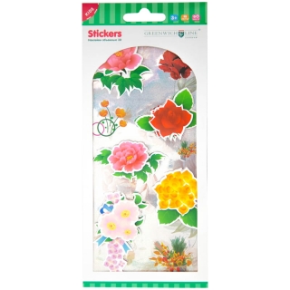 Наклейки объемные Greenwich Line "Цветочки", 3D 9,5*19,7см, пакет, европодвес