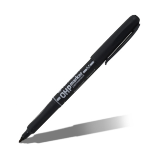 Перманентный черный маркер ОНР Centropen для маркировки пленок, пластика и стекла, 1 мм