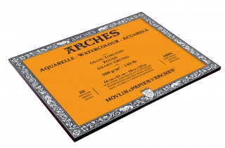 Блок для акварели Arches 300г/кв.м (хлопок) 46*61см 20 листов Торшон, склейка