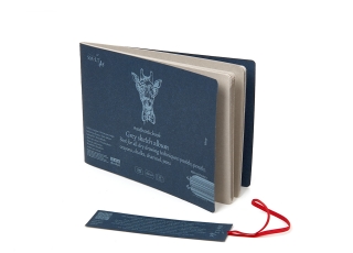 Скетчбук SM-LT Art Authenticbook Grey 180г/м2 24.5х17.6см 18л серая бумага с закладкой-застежкой сшитый
