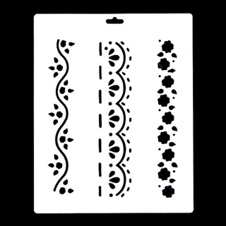 Гибкий трафарет Сонет НЕВСКАЯ ПАЛИТРА, Растительный орнамент, 25,5x20,5 см