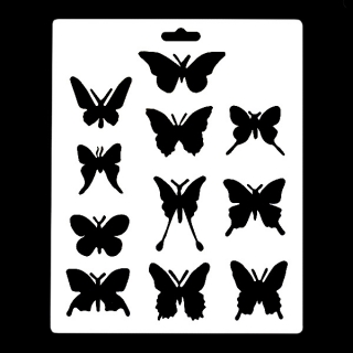 Гибкий трафарет Сонет НЕВСКАЯ ПАЛИТРА, Бабочки, 25,5х20,5 см