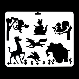 Гибкий трафарет Сонет НЕВСКАЯ ПАЛИТРА, Животные, 25,5х20,5 см
