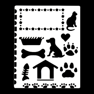 Гибкий трафарет Сонет НЕВСКАЯ ПАЛИТРА, Кошка и собака, 25,5х20,5 см