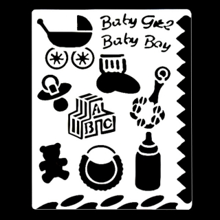 Гибкий трафарет Сонет НЕВСКАЯ ПАЛИТРА, Новорожденный, 25,5х20,5 см