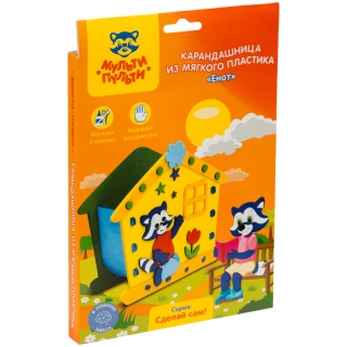Набор для творчества Мульти-Пульти - Карандашница из мягкого пластика EVA "Енот"