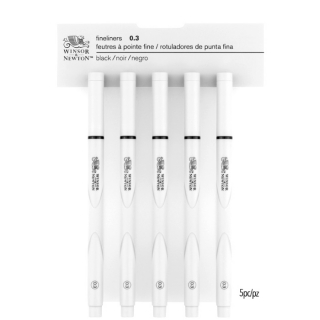 Набор линеров Winsor&Newton, черный, 5 шт., 0,3 мм, пластик, блистер