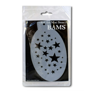 Гибкий многоразовый трафарет BAMS 1039 «Звезды» для аквагрима и декорирования
