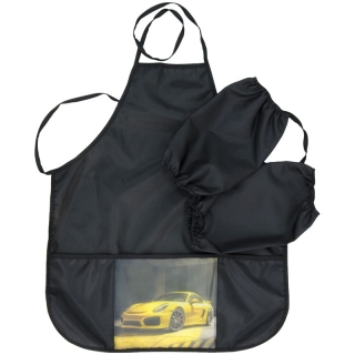 Фартук с нарукавниками ArtSpace "SportCar", 3 кармана, черный