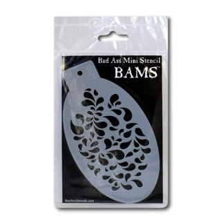Гибкий многоразовый трафарет BAMS 2001 «Листья, лепестки» для аквагрима и рисования