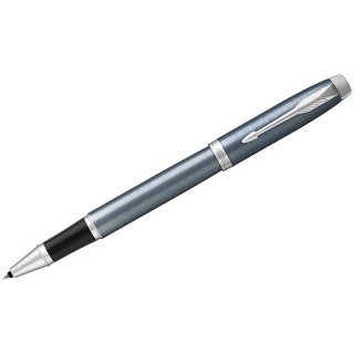 Ручка-роллер Parker "IM Light Blue Grey CT" черная, 0,8мм, подар. уп.