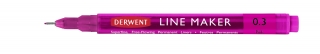 Набор капиллярных ручек Derwent Line Maker 6 штук (0.3мм разноцветные) в картонной упаковке