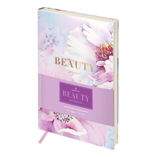 Ежедневник недатированный А5, 136л., кожзам, Greenwich Line "Beauty. Pastel flowers", тон. блок